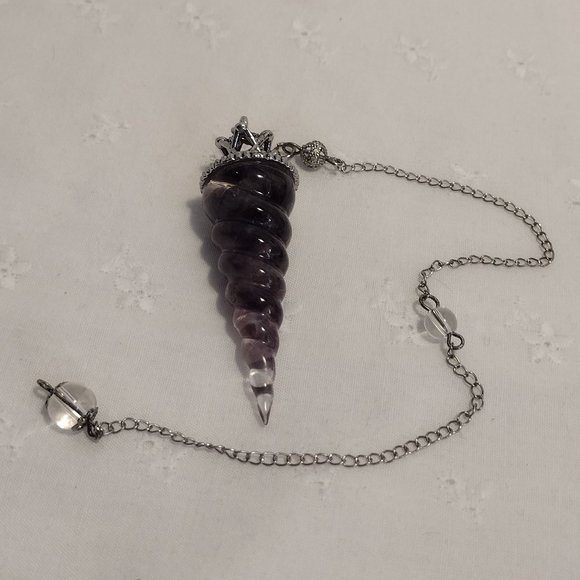 Amethyst Spiral Pendulum - Picture 5 of 5